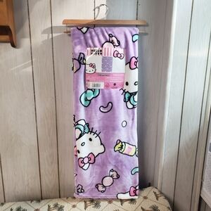 Hello Kitty Purple Candy Blanket Soft Plush Silk Touch Throw 50in X 70in *New*